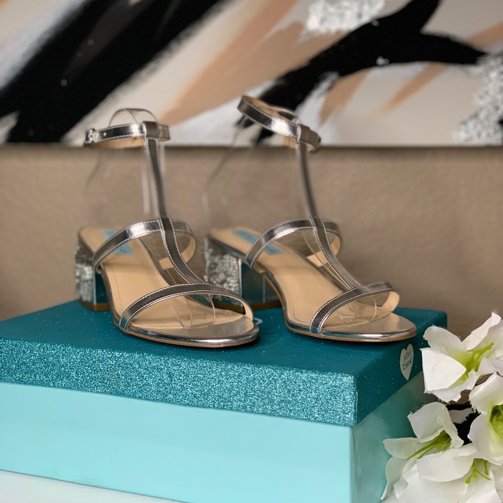Betsey Johnson Accented Sandals - Silver